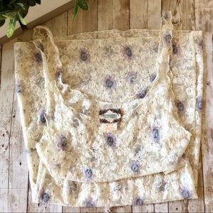 Free People Intimately Lace Cami S-P EUC
